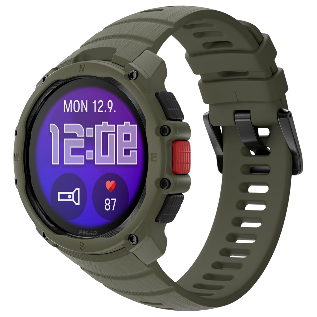 Годинник чоловічий для спорту Polar Street X Forest Green з GPS та ліхтариком
