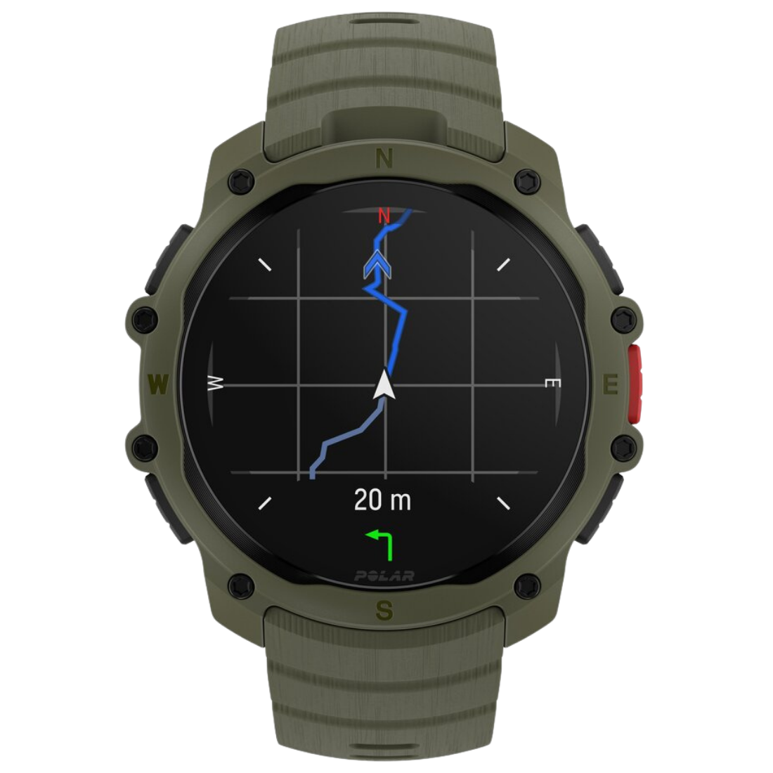 Годинник чоловічий для спорту Polar Street X Forest Green з GPS та ліхтариком
