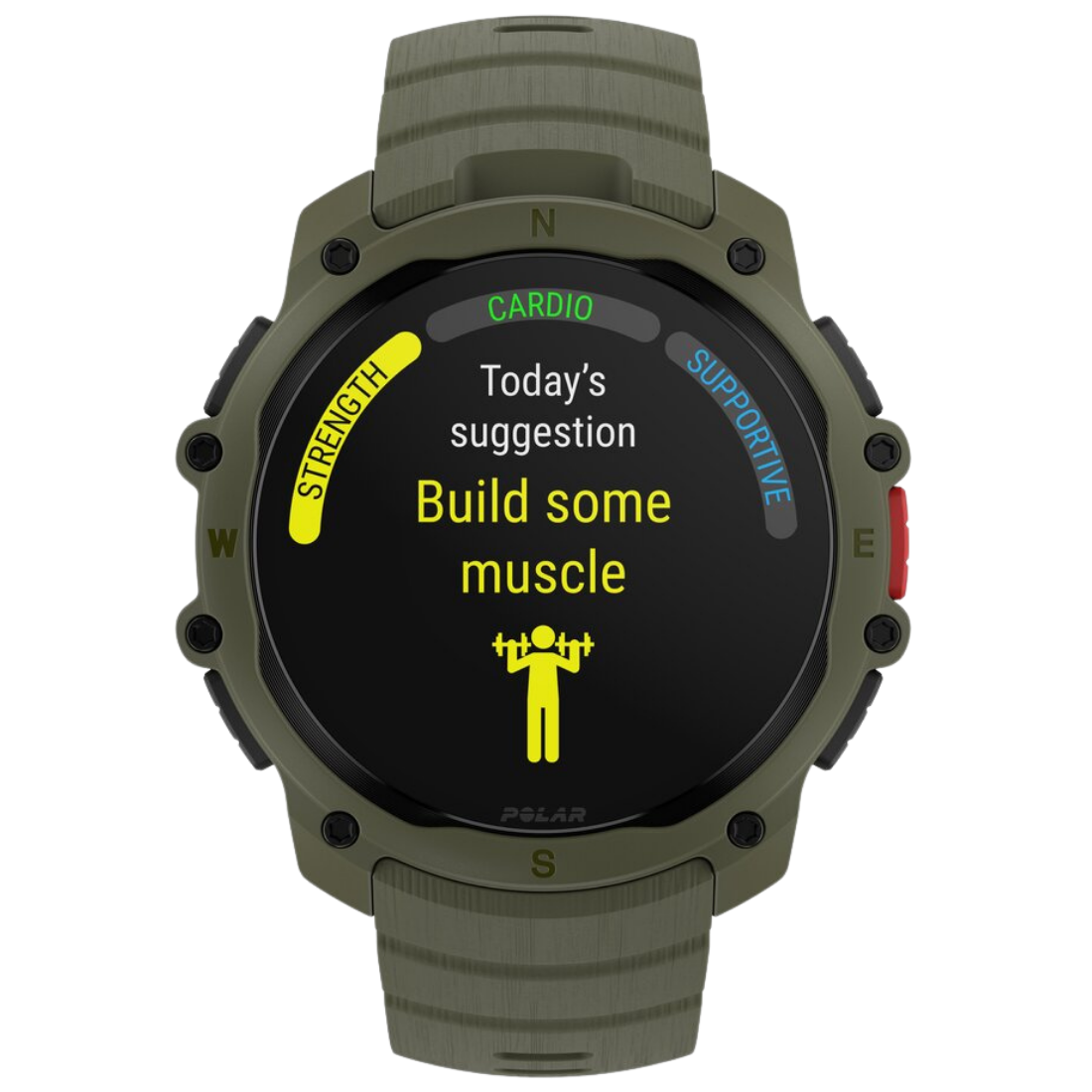 Годинник чоловічий для спорту Polar Street X Forest Green з GPS та ліхтариком
