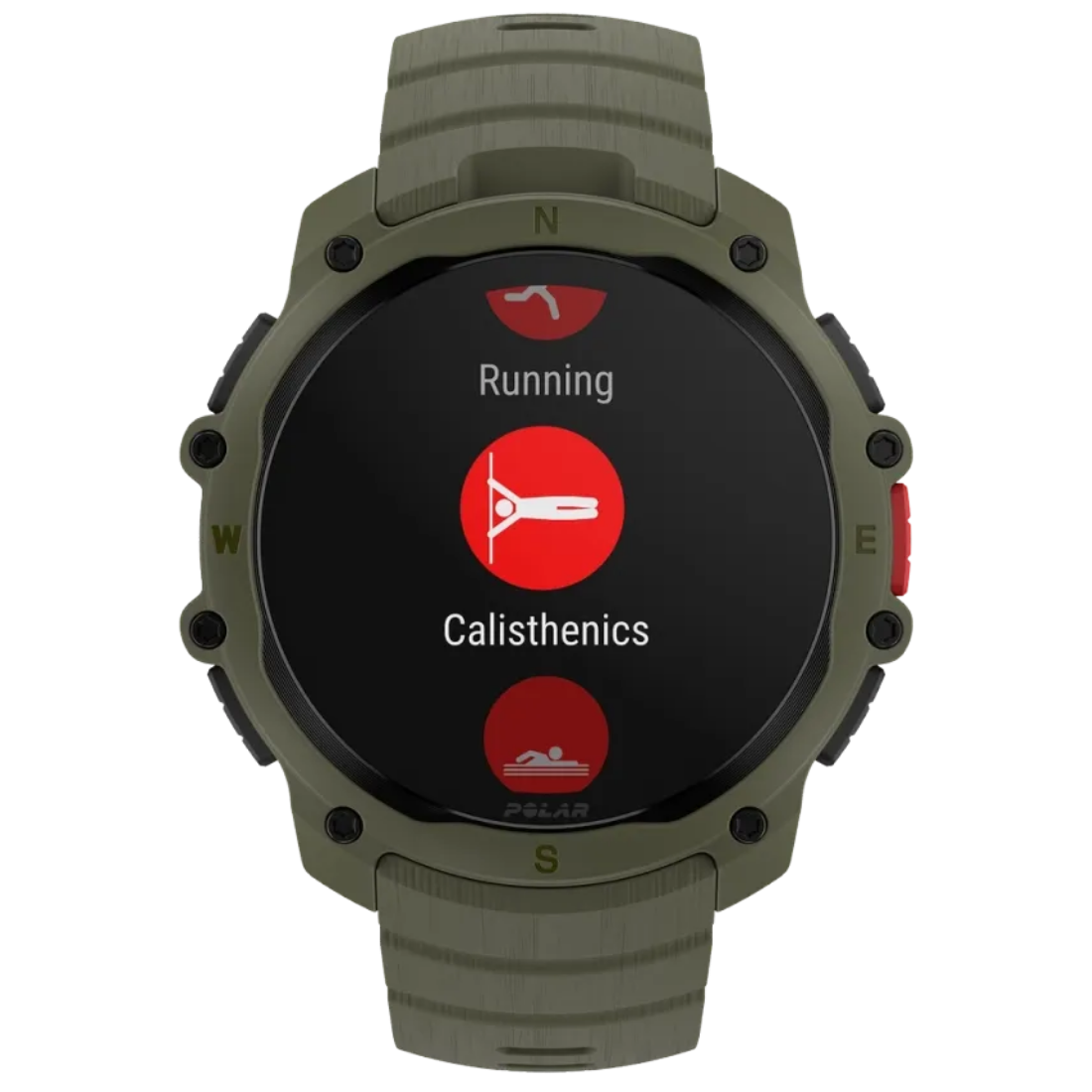 Годинник чоловічий для спорту Polar Street X Forest Green з GPS та ліхтариком