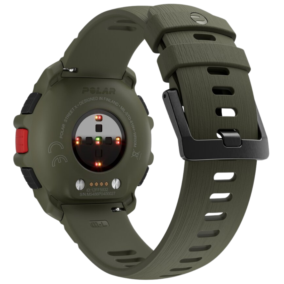 Годинник чоловічий для спорту Polar Street X Forest Green з GPS та ліхтариком