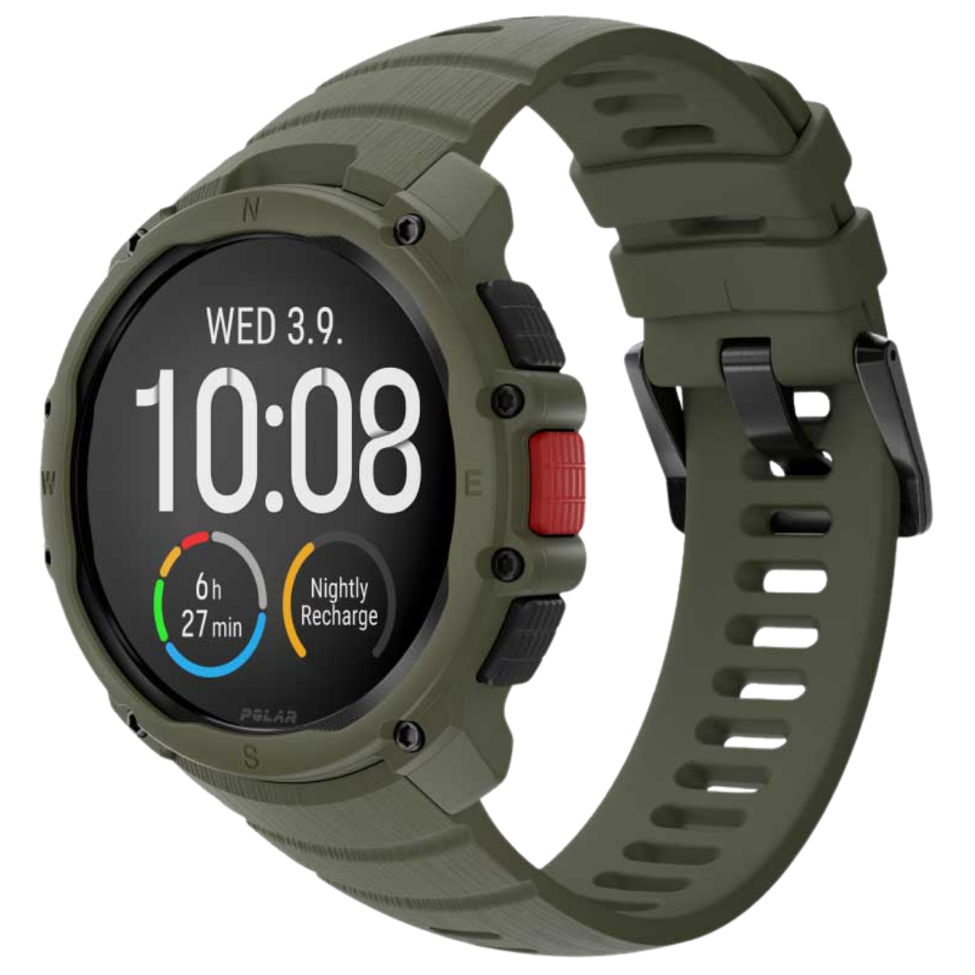 Годинник чоловічий для спорту Polar Street X Forest Green з GPS та ліхтариком