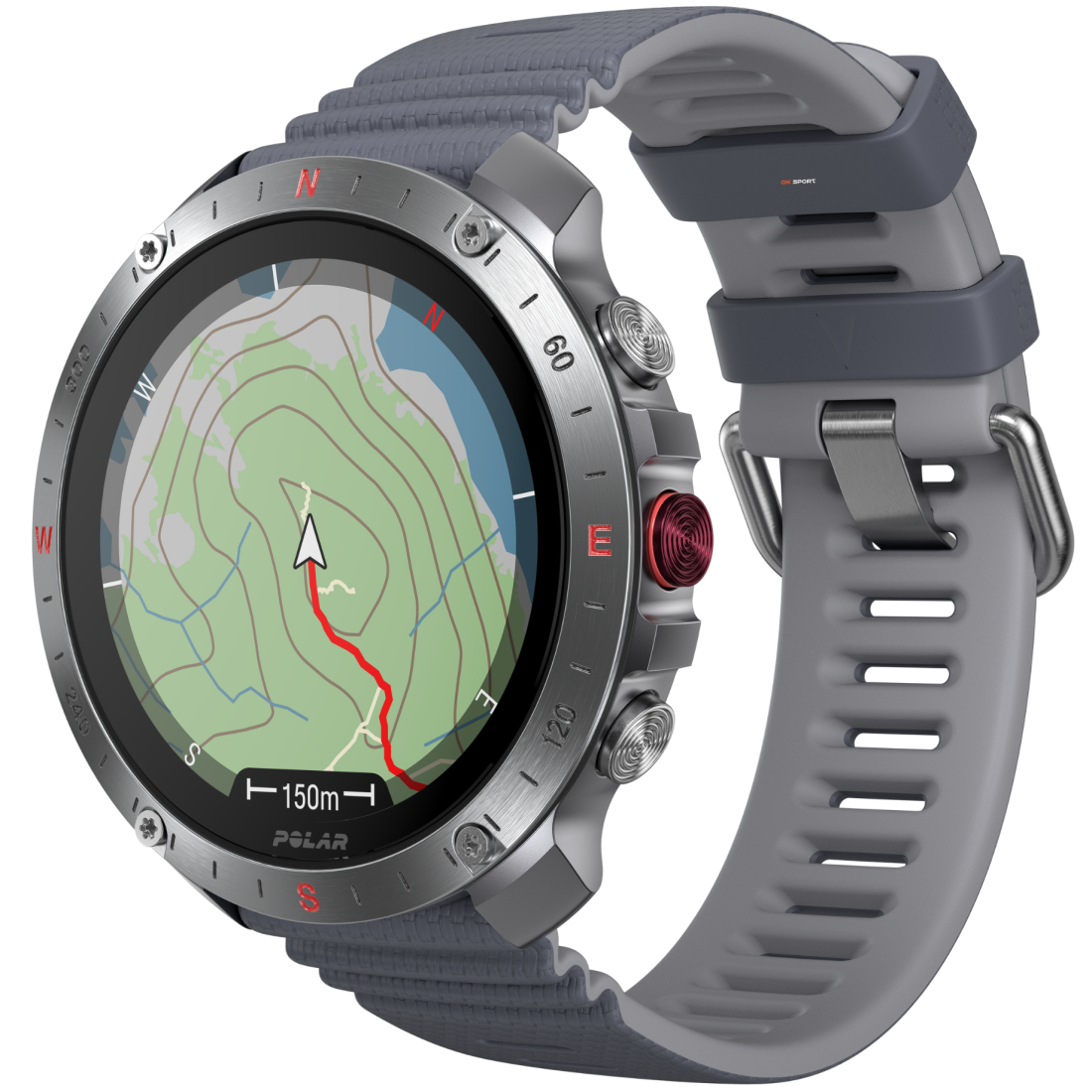 Polar Grit X2 Pro смарт-годинник спортивний водонепроникний ударостійкий чоловічий жіночий військовий з компасом Silver-Grey  PL-900110287-S/L