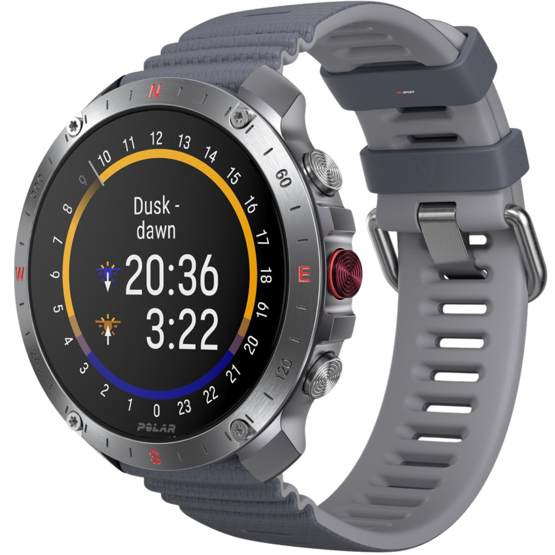 Polar Grit X2 Pro смарт-годинник спортивний водонепроникний ударостійкий чоловічий жіночий військовий з компасом Silver-Grey  PL-900110287-S/L