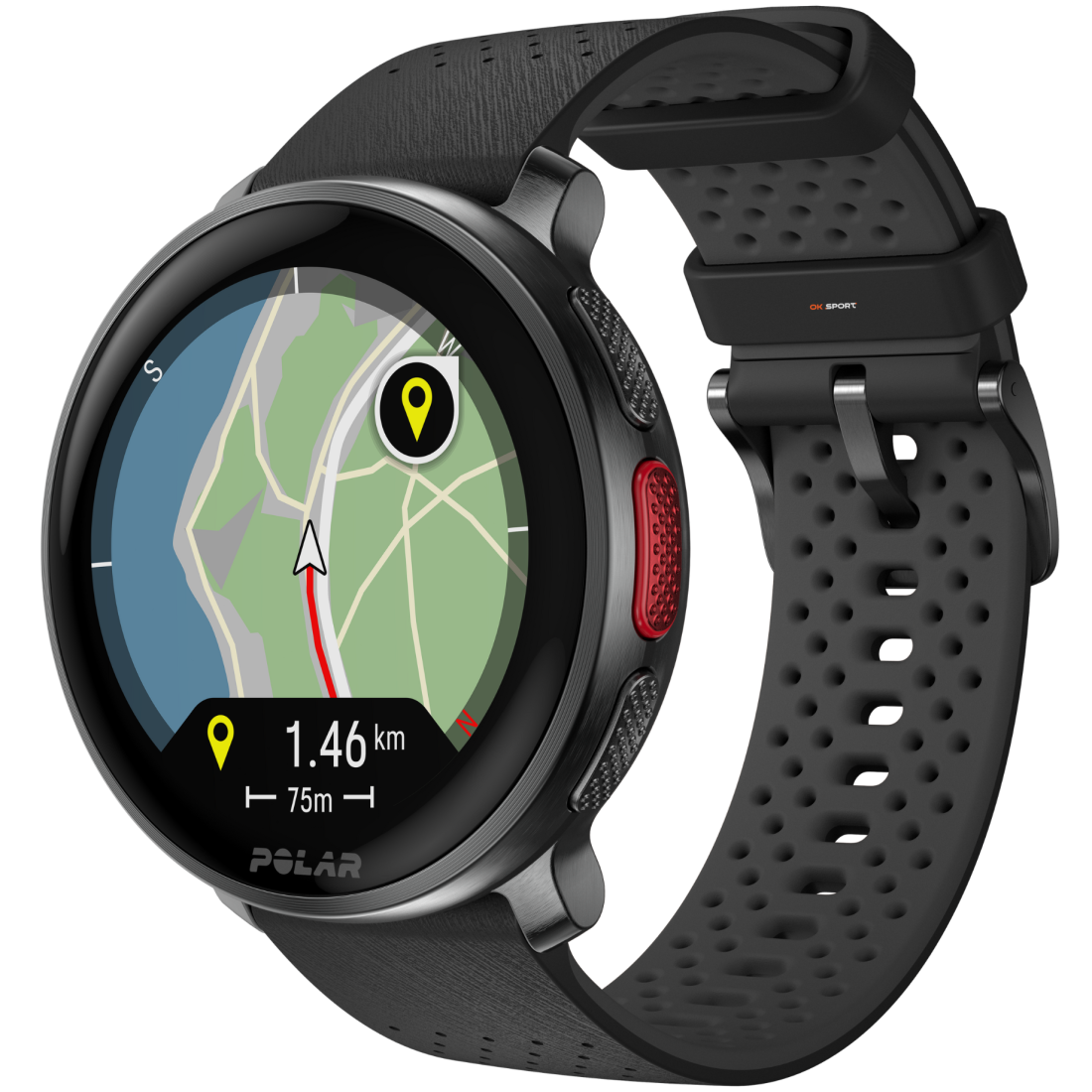Polar Vantage V3 спортивний годинник смарт наручний чоловічий жіночий для бігу спортсменів плавання в басейні Night Black