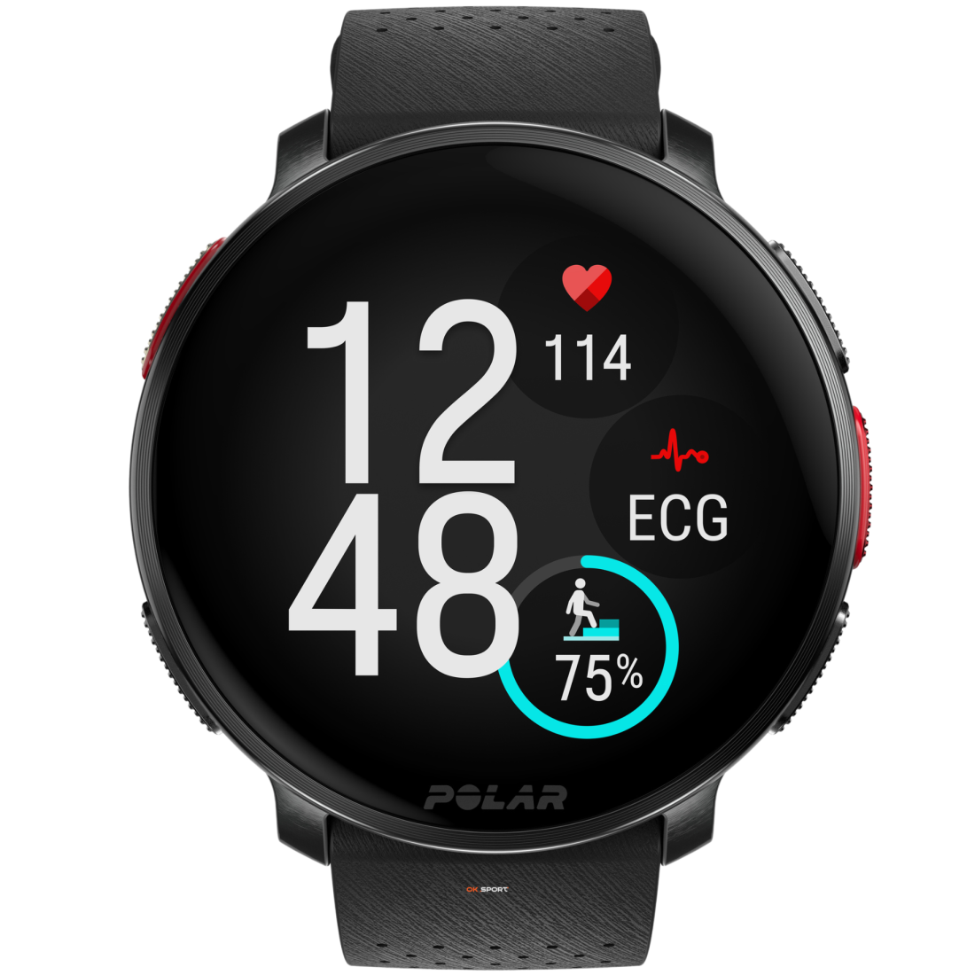 Polar Vantage V3 спортивний годинник смарт наручний чоловічий жіночий для бігу спортсменів плавання в басейні Night Black