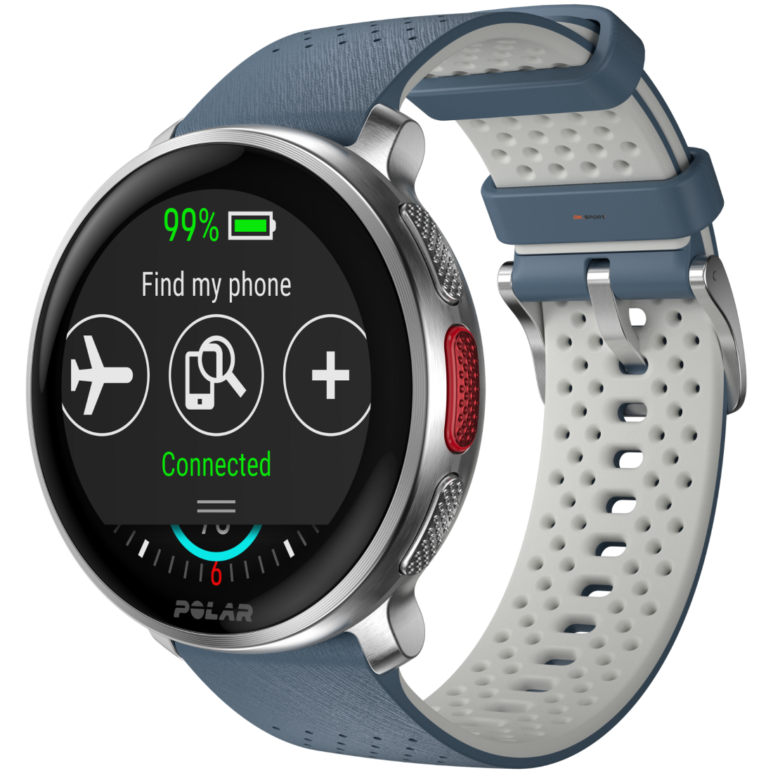 Polar Vantage V3 Sky Blue годинник спортивний смарт на руку для бігу водонепроникний преміум-класу мультиспорт
