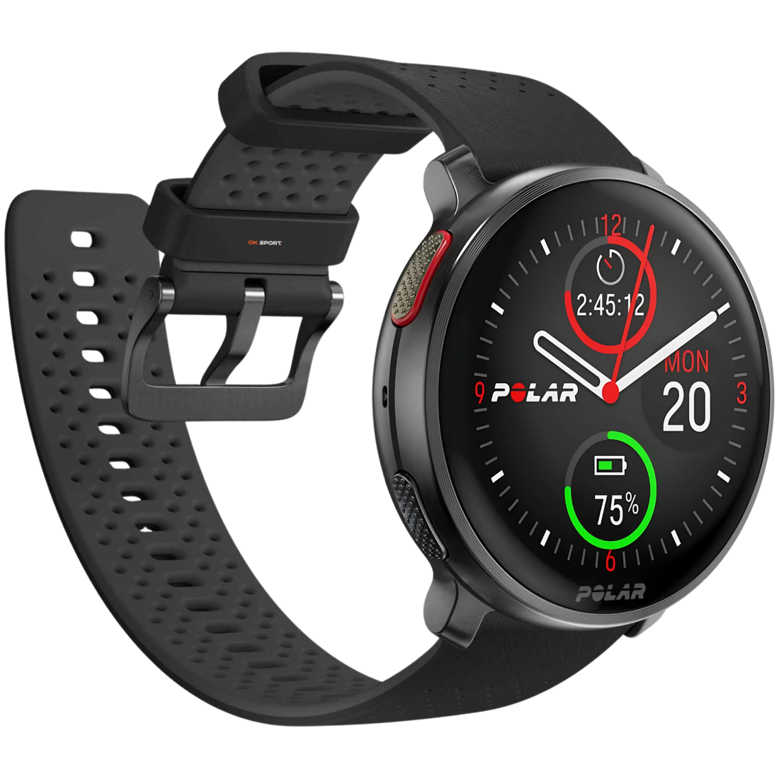 Polar Vantage V3 спортивний годинник смарт наручний чоловічий жіночий для бігу спортсменів плавання в басейні Night Black