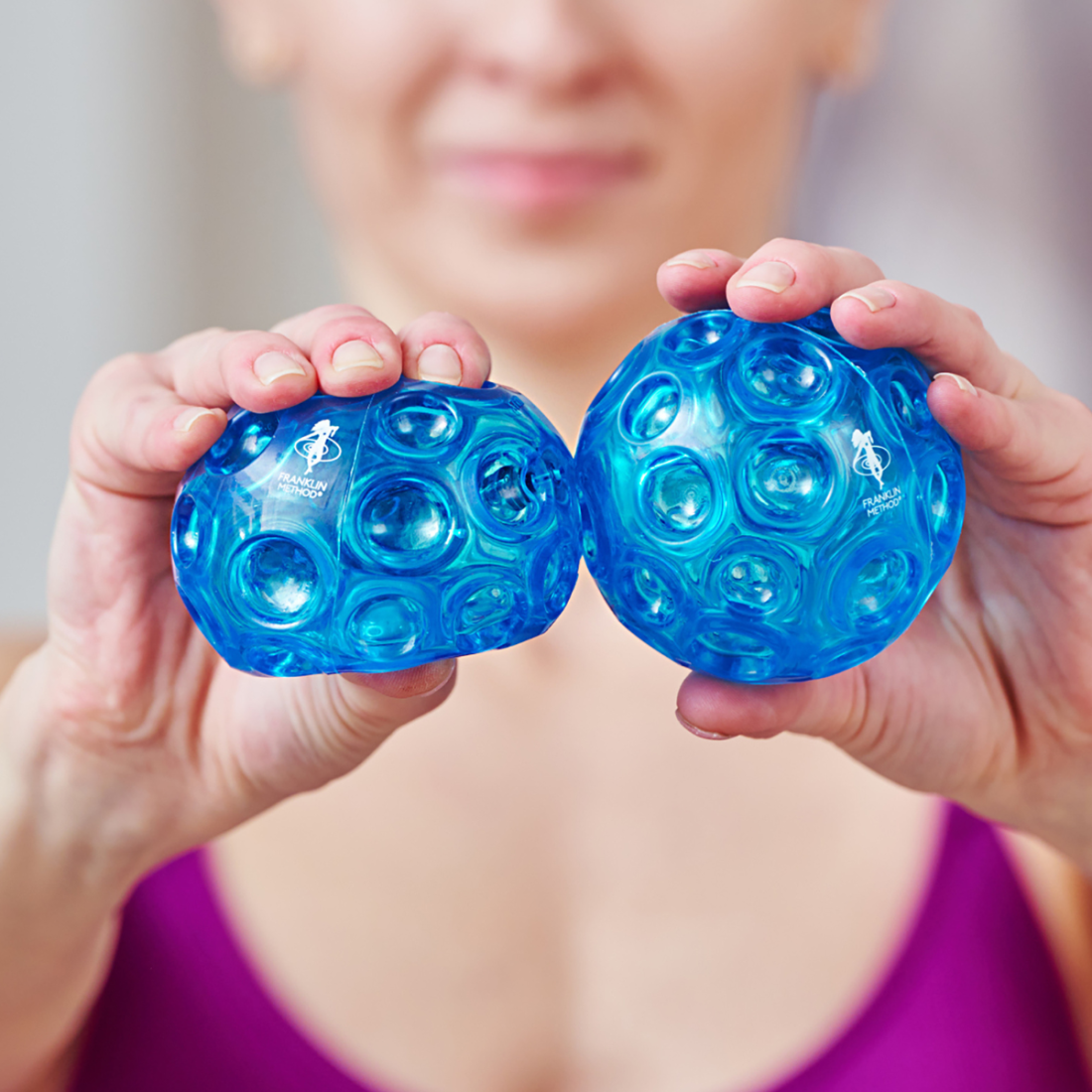 М'ячі масажні Franklin Method Small Textured Ball, сині, 8 см, 2 шт.