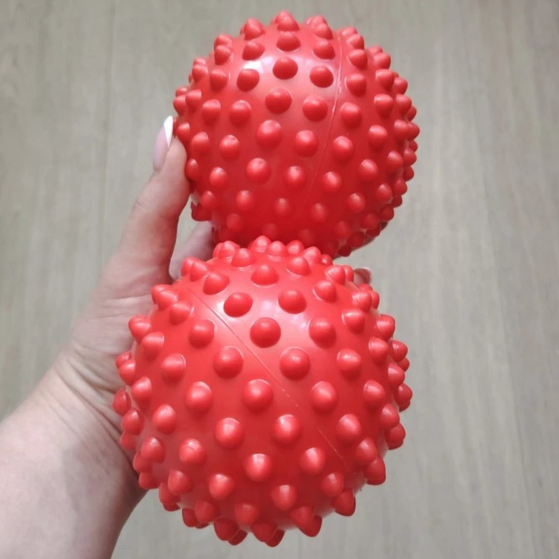Масажні м'ячі Franklin Easy Grip для масажу стоп, спини, ніг, рук, шиї, обличчя, плечей, метод МФР, набір із 2 м’ячів ⌀ 10 см