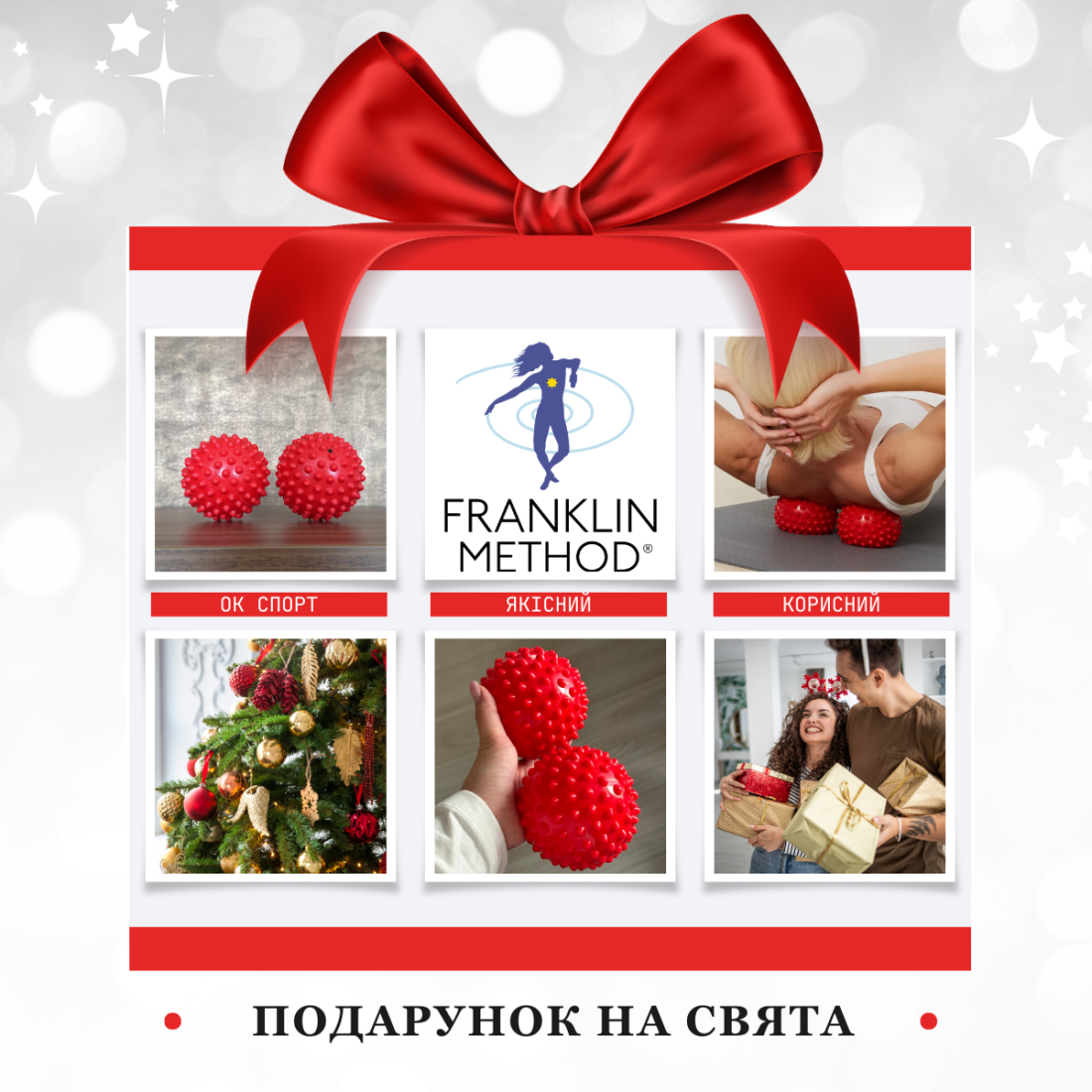 Масажні м'ячі Franklin Easy Grip для масажу стоп, спини, ніг, рук, шиї, обличчя, плечей, метод МФР, набір із 2 м’ячів ⌀ 10 см