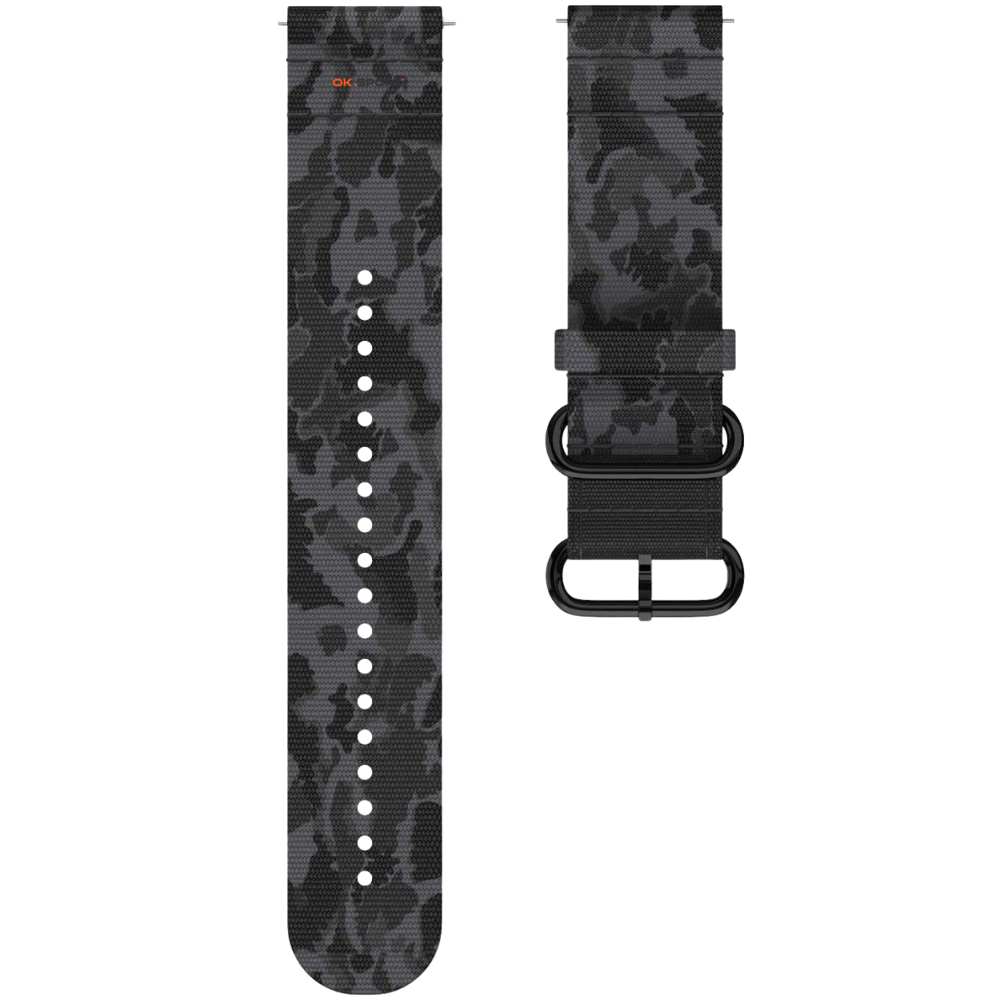 Polar ремінець для годинника 22 мм Black Tundra еко-текстиль Woven Wristband 91082600 M-L