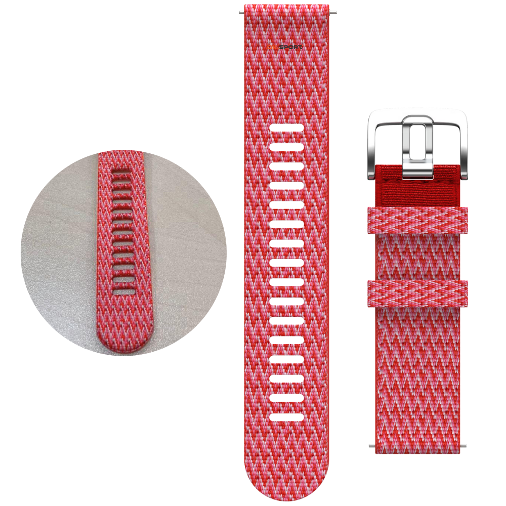 Polar ремінець для годинника 22 мм Red еко-текстиль Woven Wristband 91081743 S-M