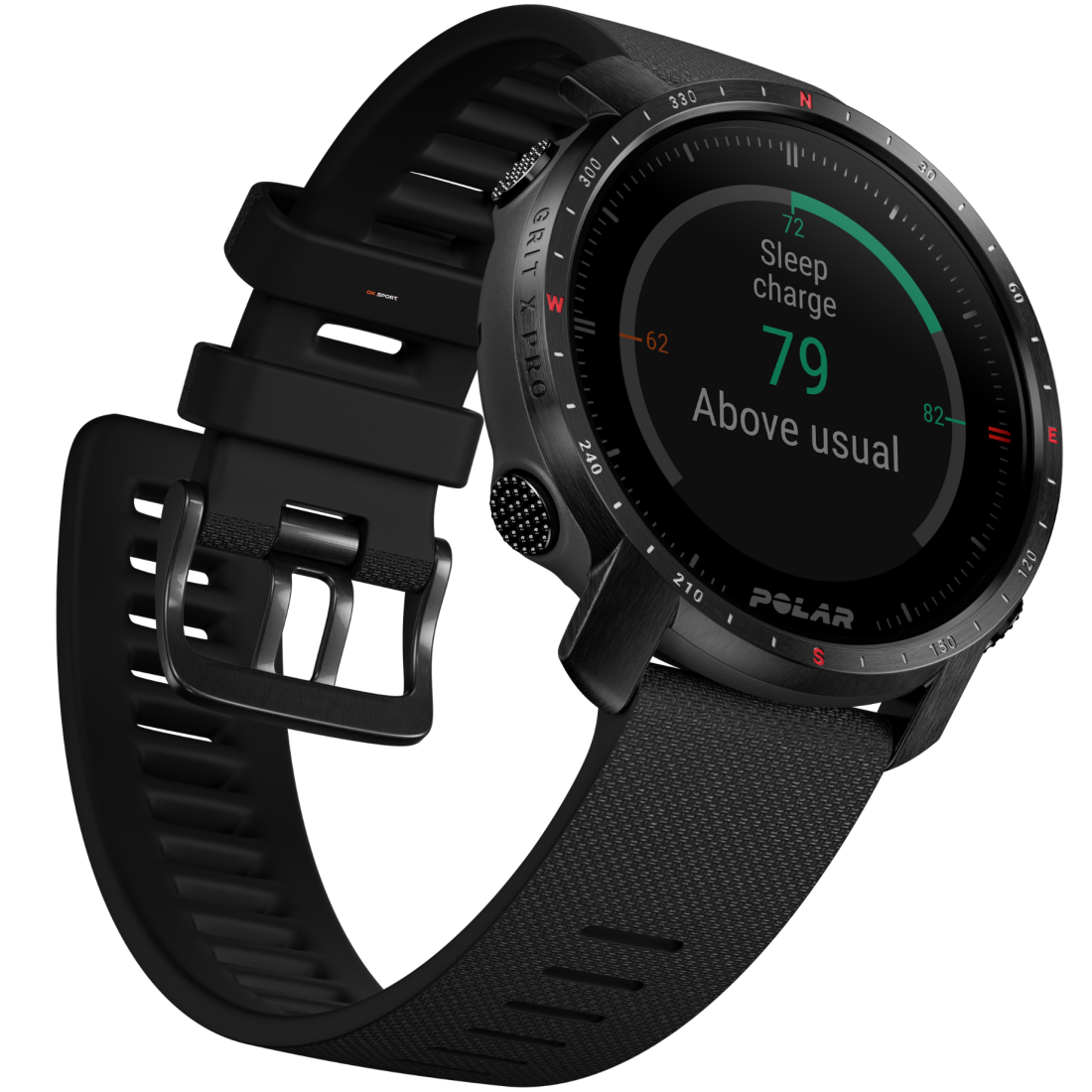 Polar Grit X Pro Black смарт-годинник для спорту преміум-класу водонепроникний 90085773