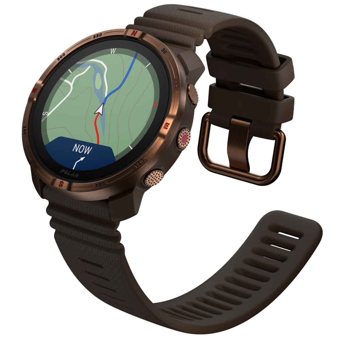 Смарт-годинник Polar Grit X2 Brown Copper для спорту, бігу, плавання, туризму, водонепроникний