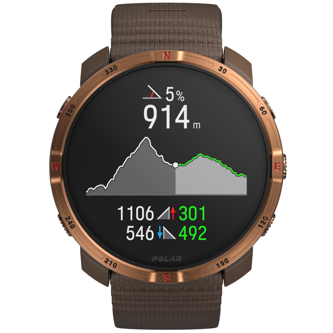 Смарт-годинник Polar Grit X2 Brown Copper для спорту, бігу, плавання, туризму, водонепроникний