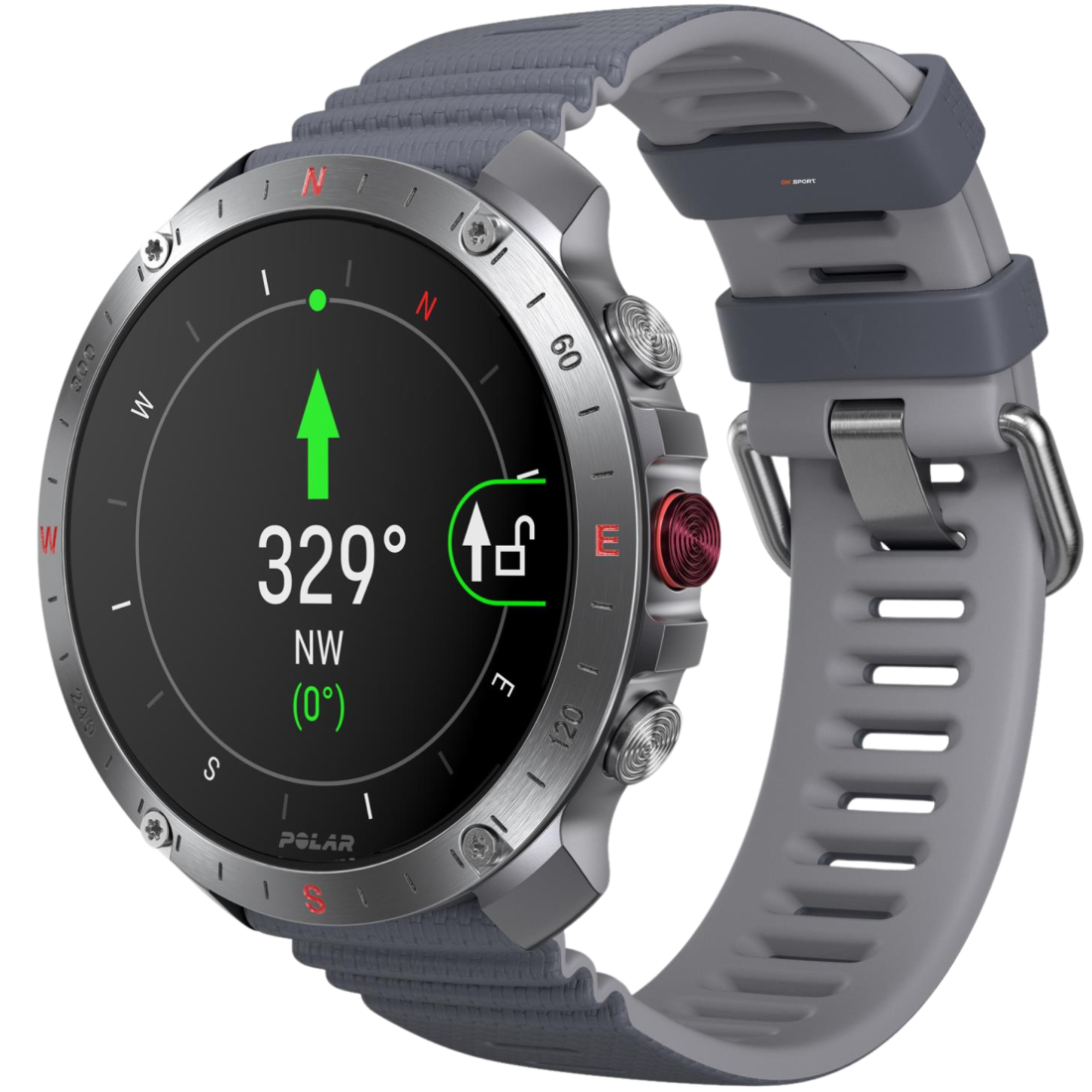 Polar Grit X2 Pro смарт-годинник спортивний водонепроникний ударостійкий чоловічий жіночий військовий з компасом Silver-Grey  PL-900110287-S/L