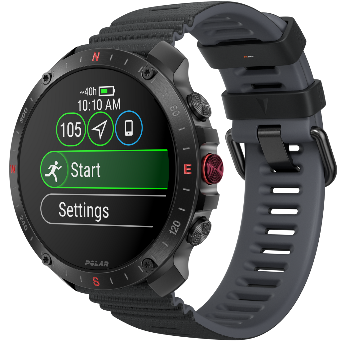 Polar Grit X2 Pro смарт-годинник для спорту бігу водонепроникний Black 900110283