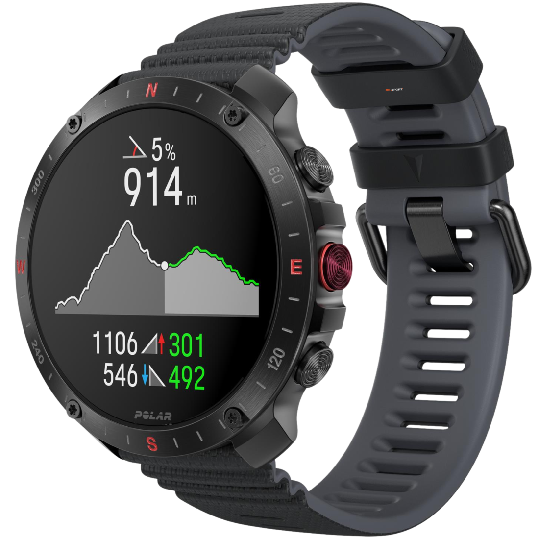 Polar Grit X2 Pro смарт-годинник для спорту бігу водонепроникний Black 900110283