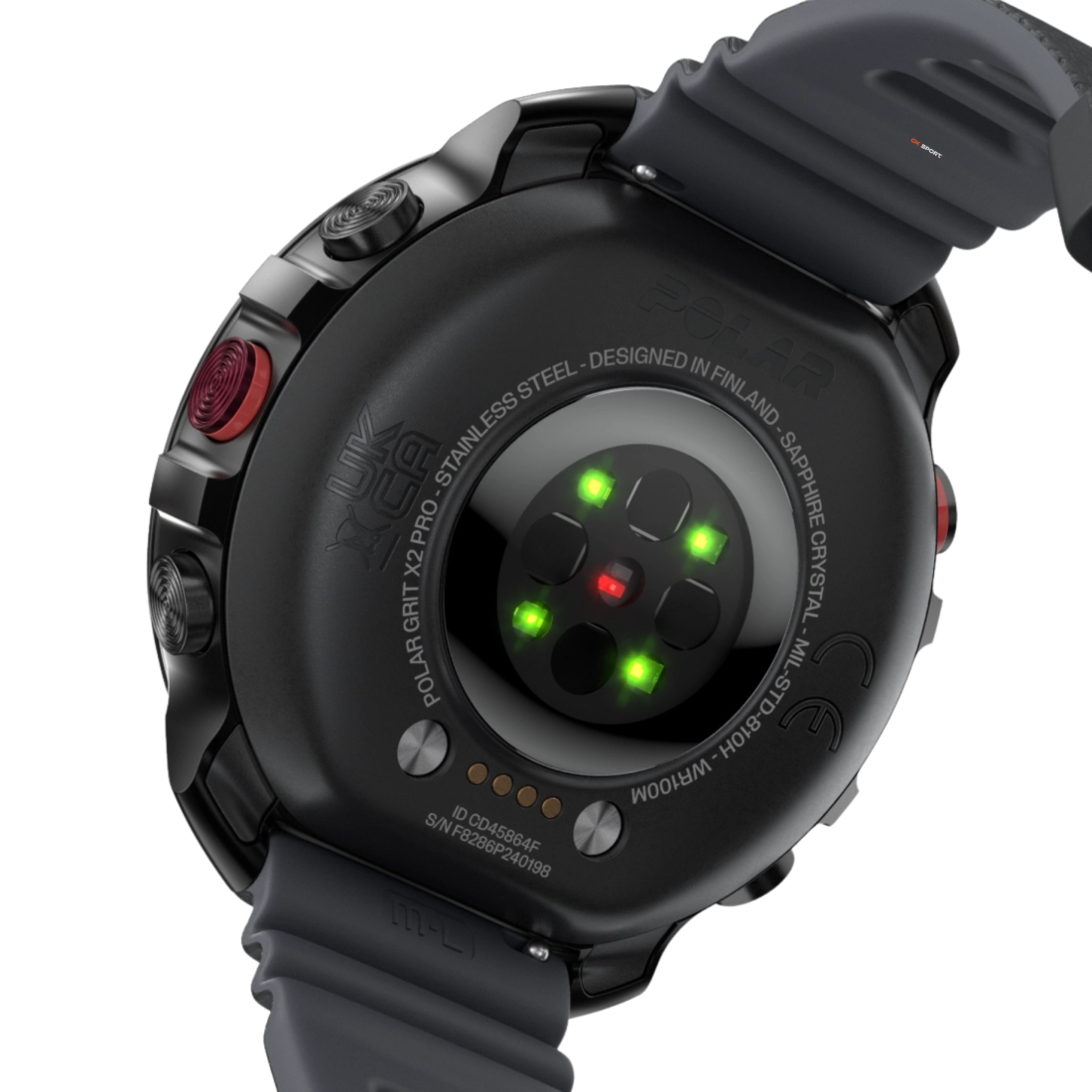 Polar Grit X2 Pro смарт-годинник для спорту бігу водонепроникний Black 900110283