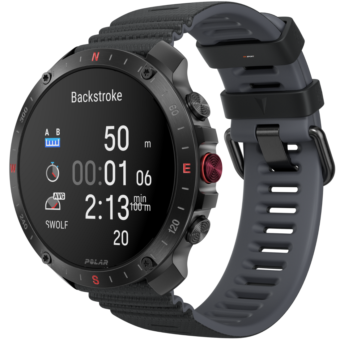 Polar Grit X2 Pro смарт-годинник для спорту бігу водонепроникний Black 900110283