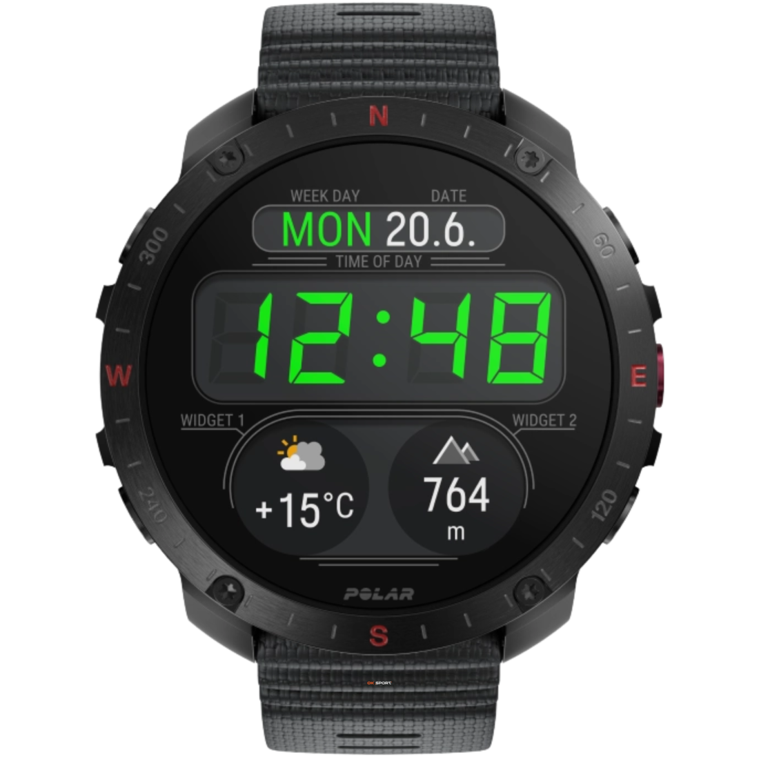 Polar Grit X2 Pro смарт-годинник для спорту бігу водонепроникний Black 900110283