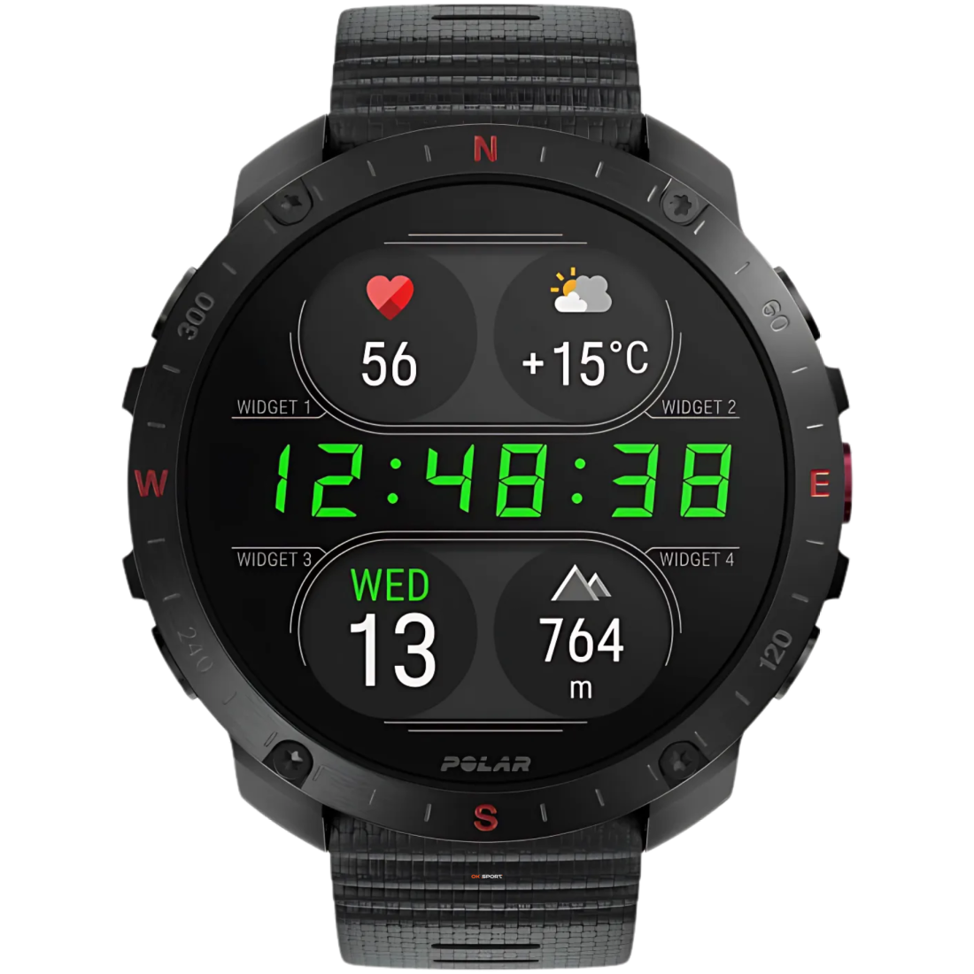 Polar Grit X2 Pro смарт-годинник для спорту бігу водонепроникний Black 900110283
