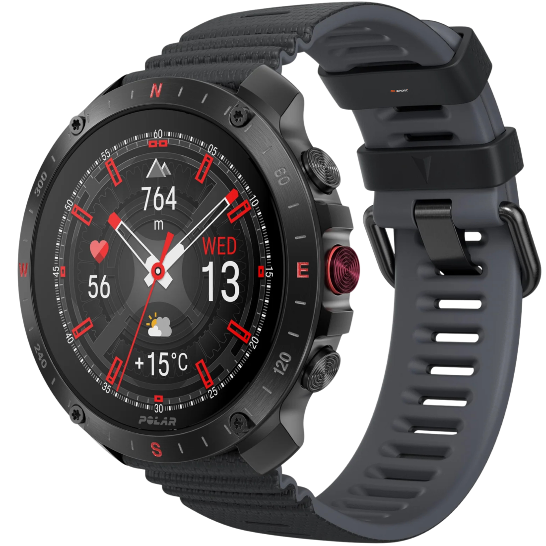 Polar Grit X2 Pro смарт-годинник для спорту бігу водонепроникний Black 900110283