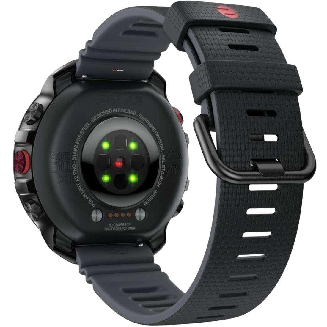 Polar Grit X2 Pro смарт-годинник для спорту бігу водонепроникний Black 900110283