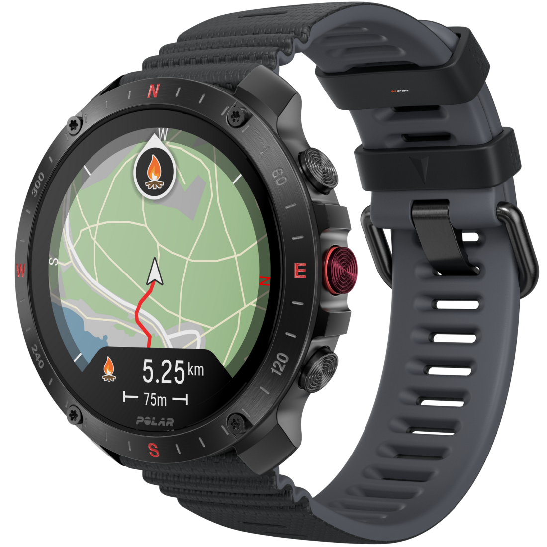 Polar Grit X2 Pro смарт-годинник для спорту бігу водонепроникний Black 900110283