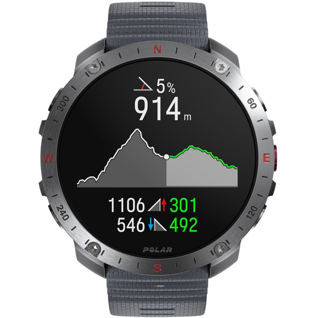 Polar Grit X2 Pro смарт-годинник спортивний водонепроникний ударостійкий чоловічий жіночий військовий з компасом Silver-Grey  PL-900110287-S/L