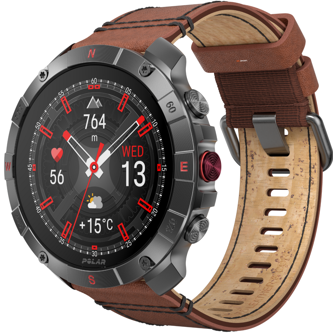 Polar Grit X2 Pro Titan спортивний годинник для бігу тренувань плавання походів з GPS і пульсометром 900110288