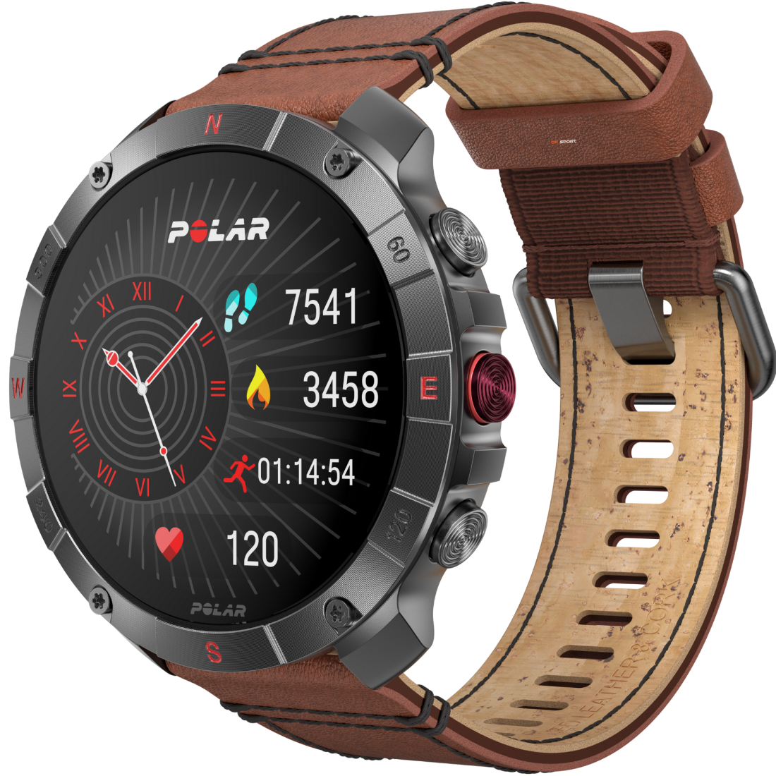 Polar Grit X2 Pro Titan спортивний годинник для бігу тренувань плавання походів з GPS і пульсометром 900110288