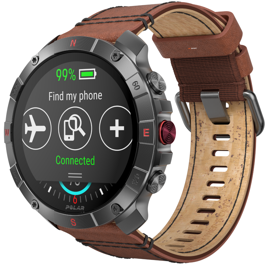 Polar Grit X2 Pro Titan спортивний годинник для бігу тренувань плавання походів з GPS і пульсометром 900110288