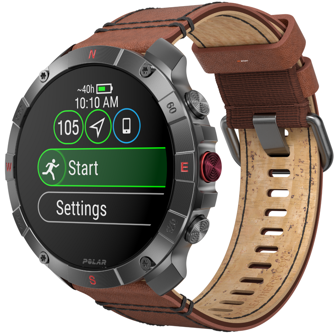 Polar Grit X2 Pro Titan спортивний годинник для бігу тренувань плавання походів з GPS і пульсометром 900110288