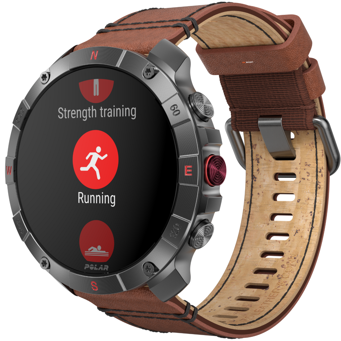 Polar Grit X2 Pro Titan спортивний годинник для бігу тренувань плавання походів з GPS і пульсометром 900110288