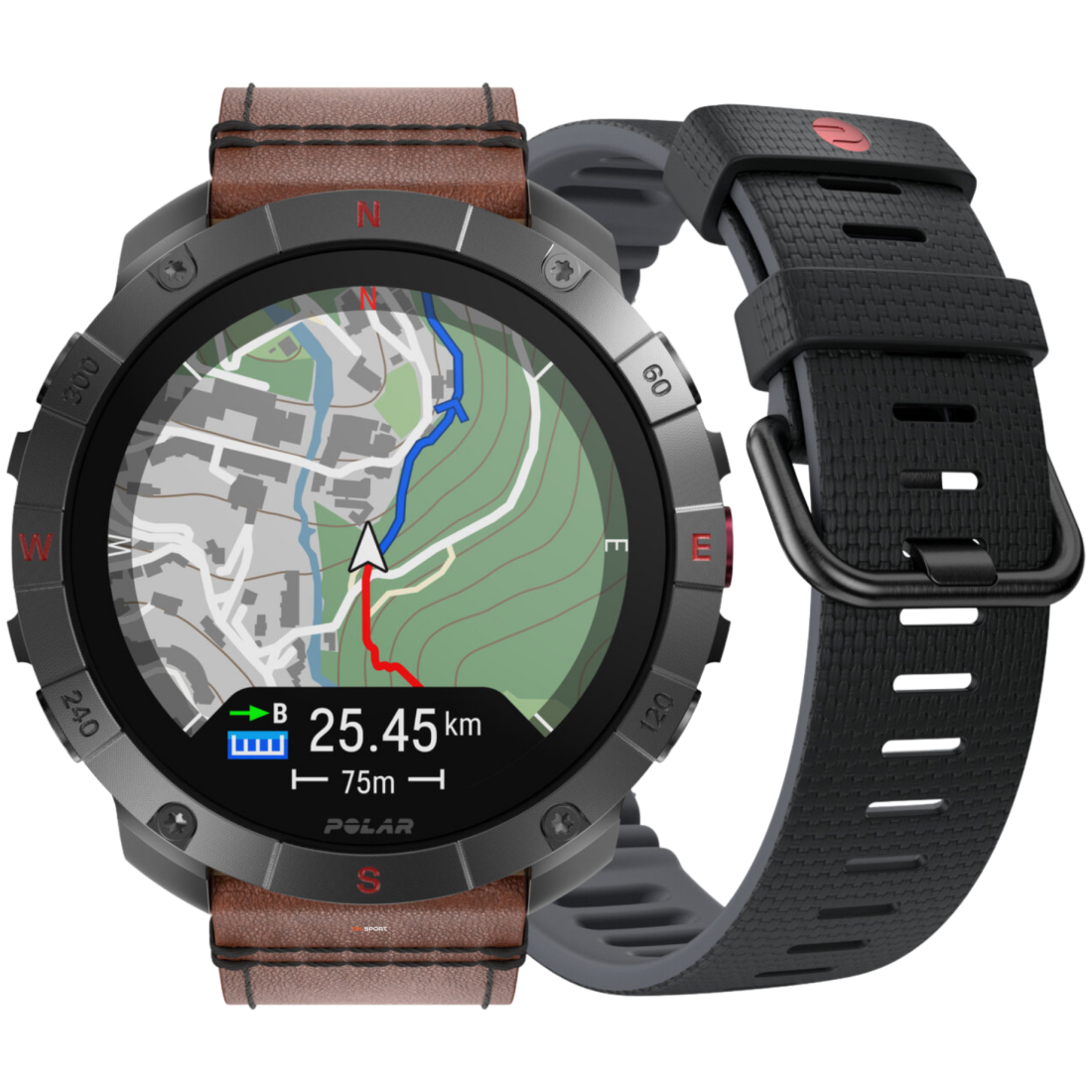 Polar Grit X2 Pro Titan спортивний годинник для бігу тренувань плавання походів з GPS і пульсометром 900110288