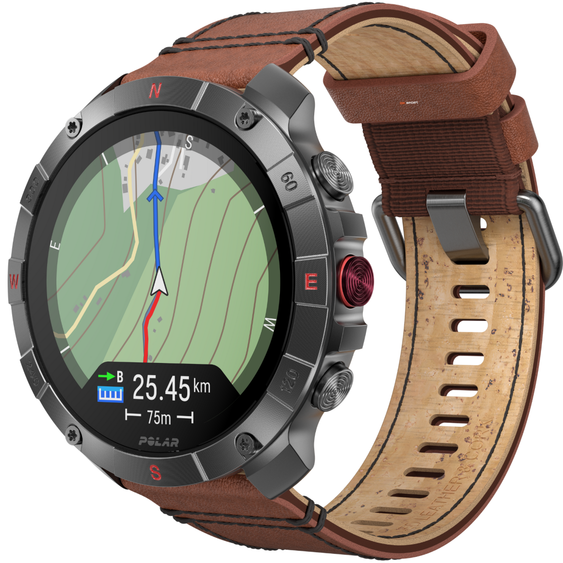Polar Grit X2 Pro Titan спортивний годинник для бігу тренувань плавання походів з GPS і пульсометром 900110288