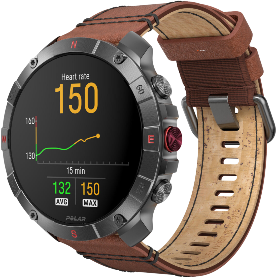 Polar Grit X2 Pro Titan спортивний годинник для бігу тренувань плавання походів з GPS і пульсометром 900110288