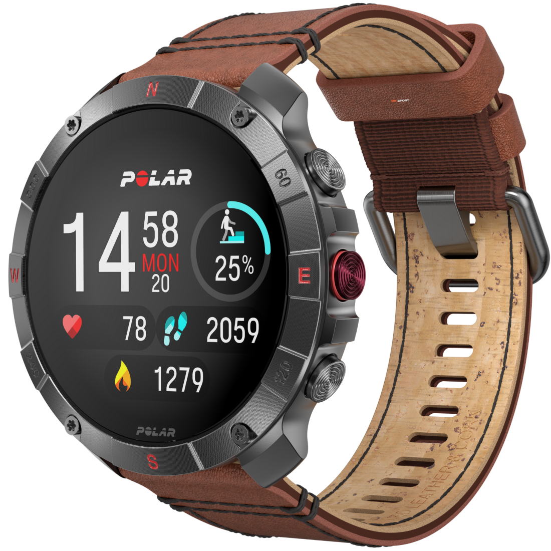 Polar Grit X2 Pro Titan спортивний годинник для бігу тренувань плавання походів з GPS і пульсометром 900110288
