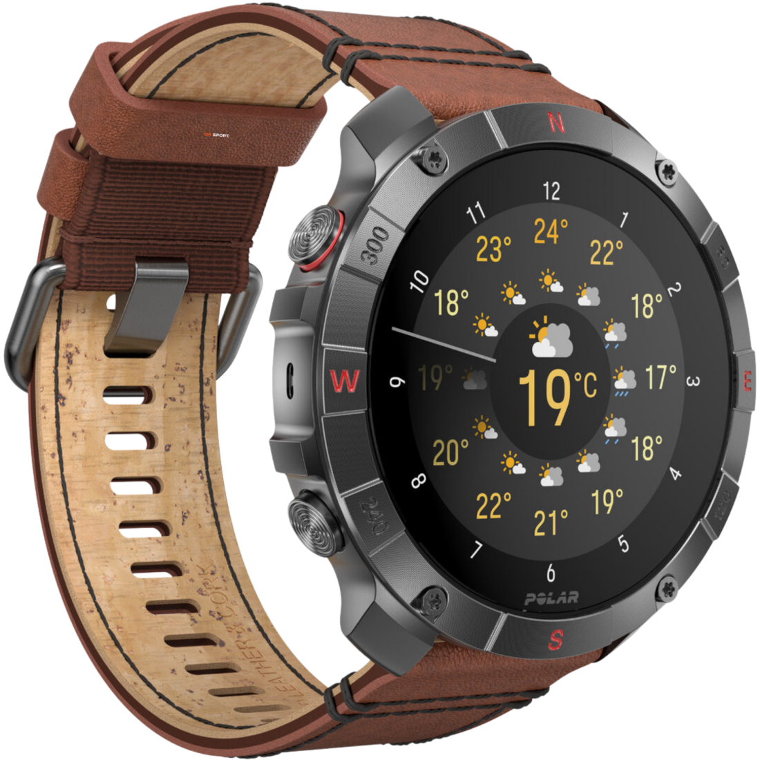 Polar Grit X2 Pro Titan спортивний годинник для бігу тренувань плавання походів з GPS і пульсометром 900110288