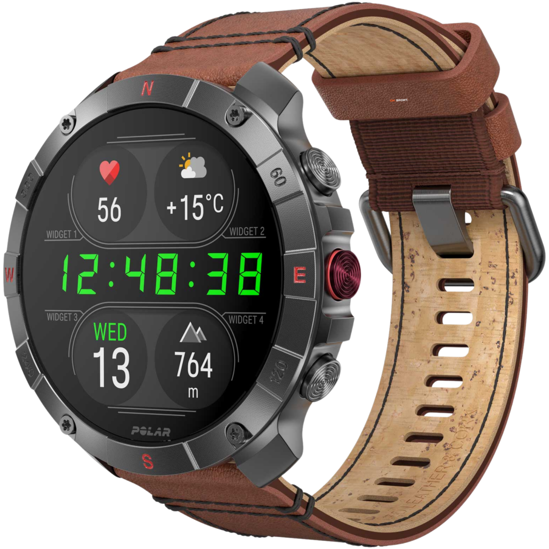 Polar Grit X2 Pro Titan спортивний годинник для бігу тренувань плавання походів з GPS і пульсометром 900110288