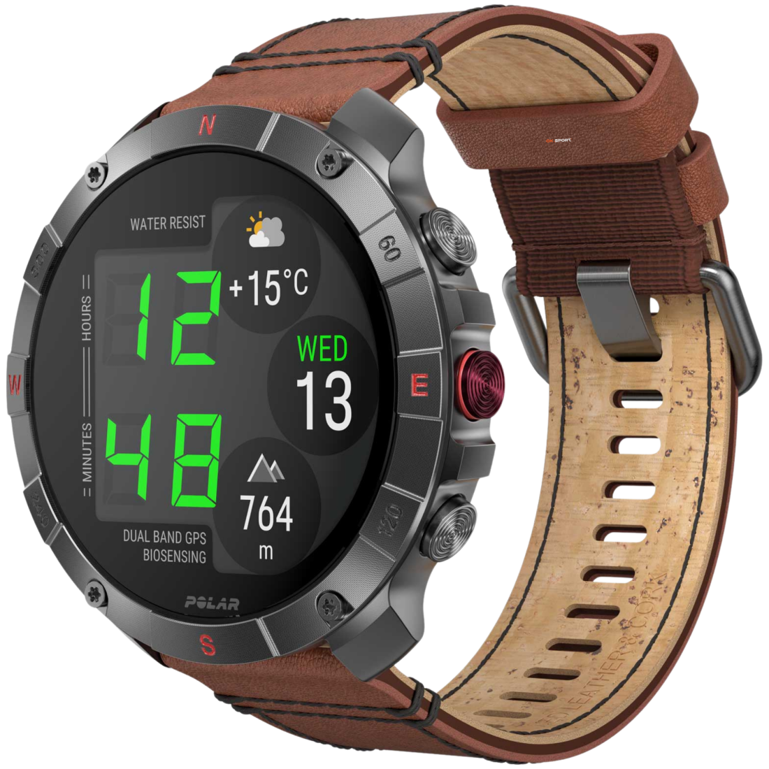 Polar Grit X2 Pro Titan спортивний годинник для бігу тренувань плавання походів з GPS і пульсометром 900110288