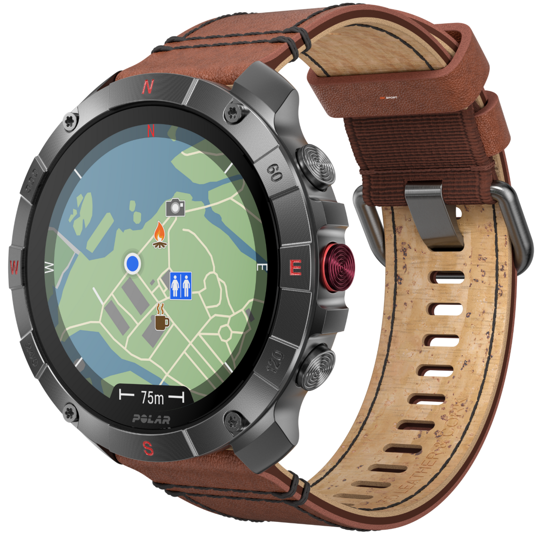 Polar Grit X2 Pro Titan спортивний годинник для бігу тренувань плавання походів з GPS і пульсометром 900110288