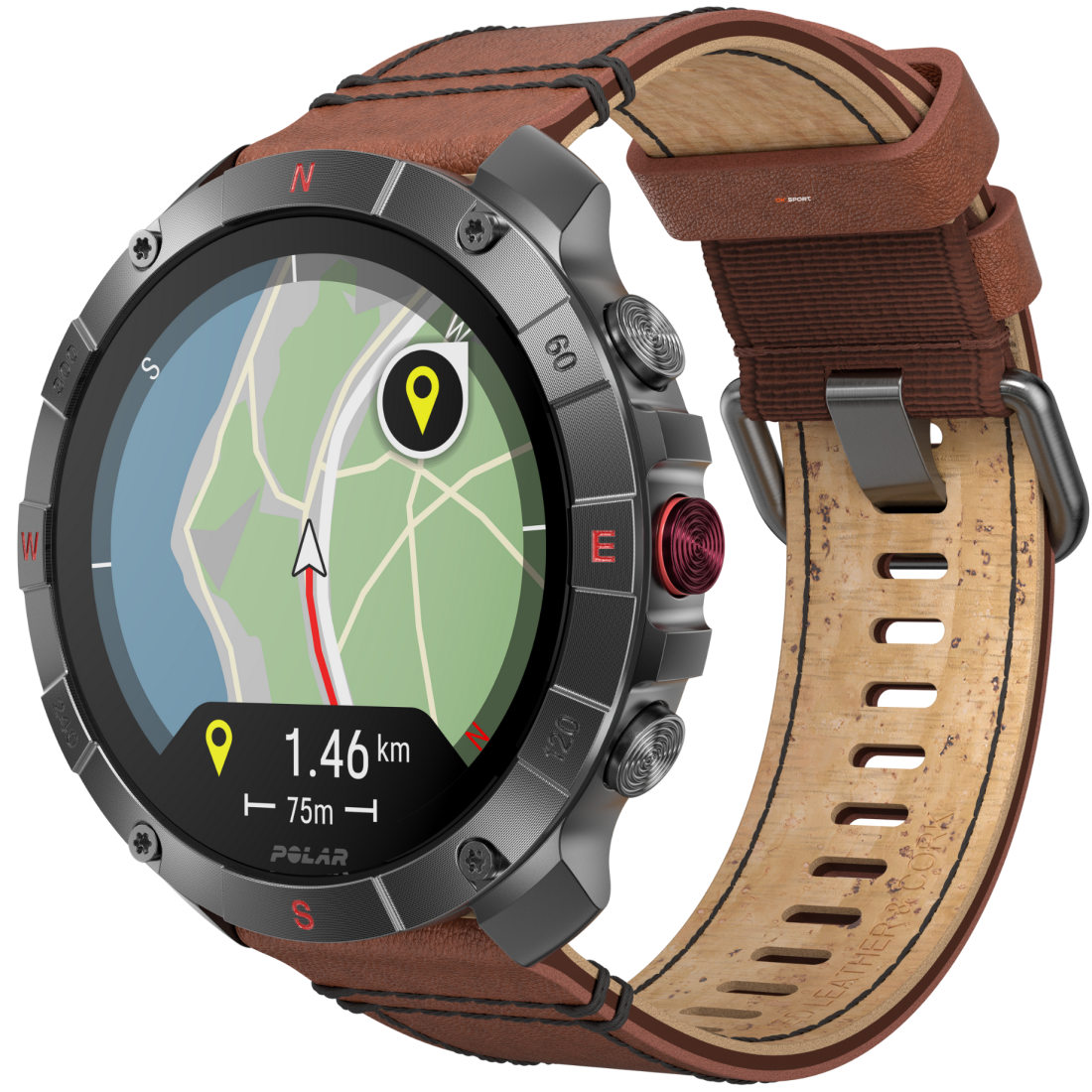 Polar Grit X2 Pro Titan спортивний годинник для бігу тренувань плавання походів з GPS і пульсометром 900110288