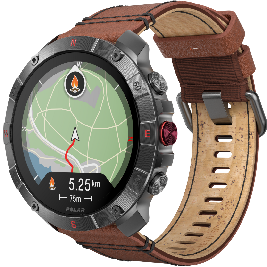 Polar Grit X2 Pro Titan спортивний годинник для бігу тренувань плавання походів з GPS і пульсометром 900110288