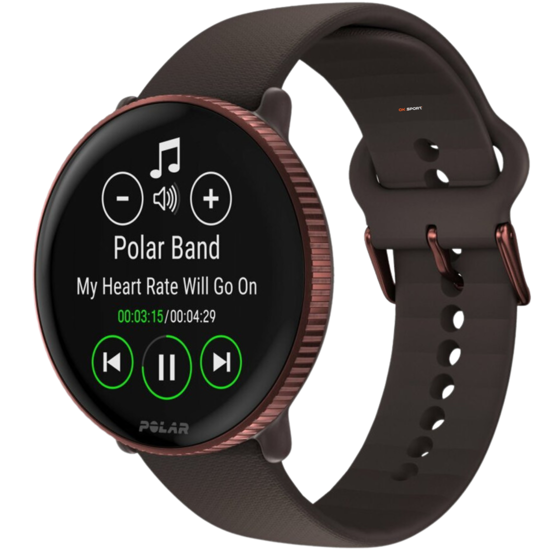 Polar Ignite 3 фітнес-годинник з крокоміром і вимірюванням пульсу Brown Copper 900106239