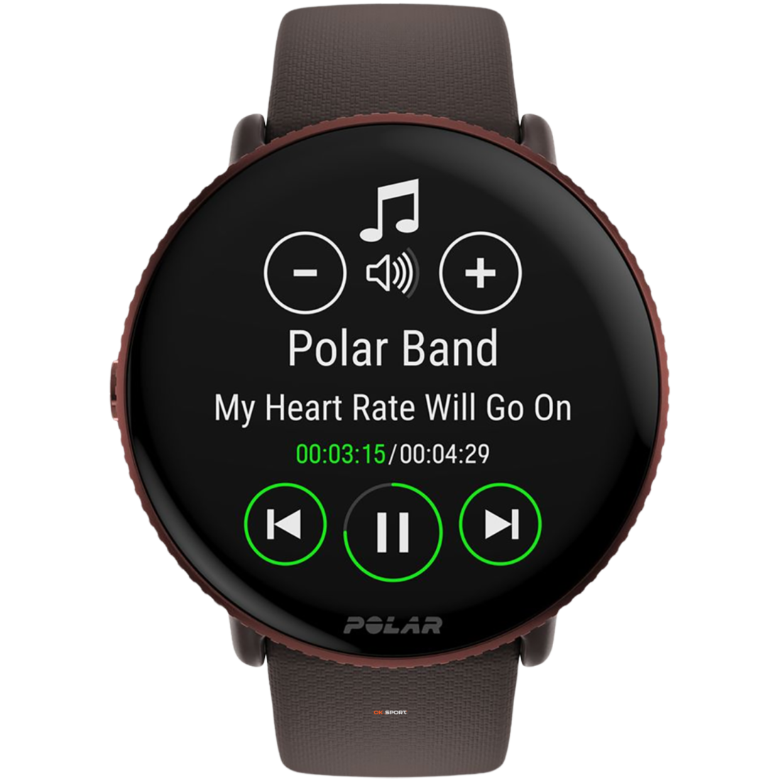 Polar Ignite 3 фітнес-годинник з крокоміром і вимірюванням пульсу Brown Copper 900106239