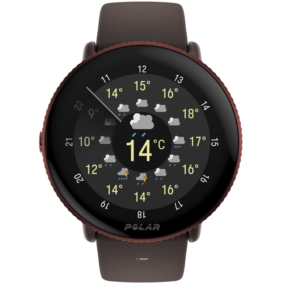Polar Ignite 3 фітнес-годинник з крокоміром і вимірюванням пульсу Brown Copper 900106239