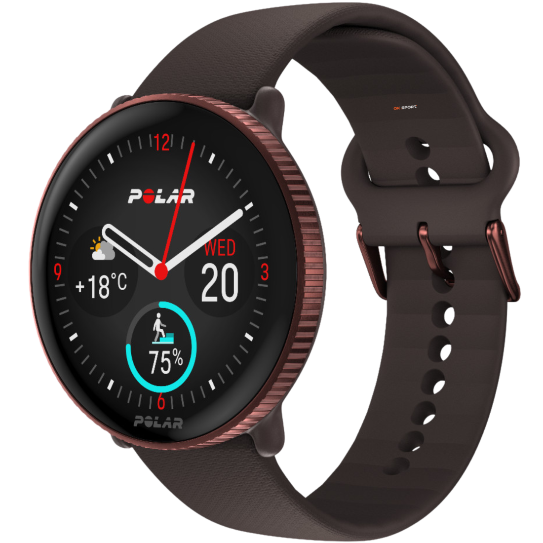 Polar Ignite 3 фітнес-годинник з крокоміром і вимірюванням пульсу Brown Copper 900106239